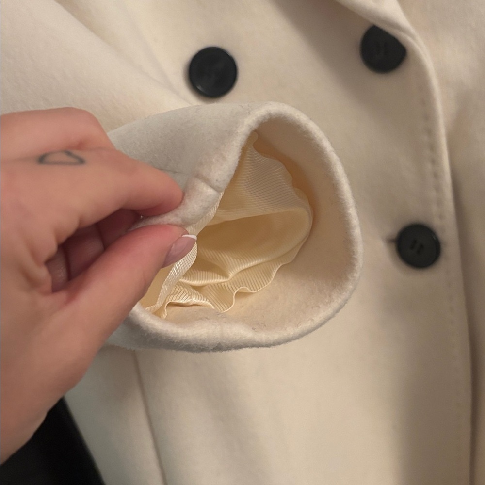 ◼️Mackage Holt Renfrew Yvonne Wool And Cashmere Double-Breasted Long Coat Small - Picture 9 of 10